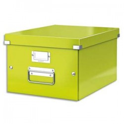 LEITZ Boîte CLICK&STORE M-Box. Format A4 - Dimensions : L281xH200xP369mm. Coloris vert Wow.