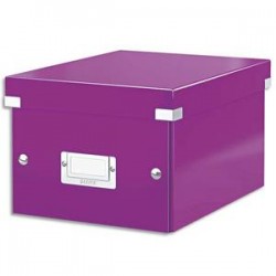 LEITZ Boîte CLICK&STORE M-Box. Format A4 - Dimensions : L281xH200xP369mm. Coloris violet.