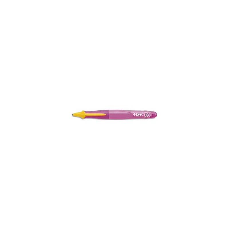 BIC Porte-mines rechargeable BEGINNERS. Mine HB 1,3mm. Corps rose pour gaucher/droitier