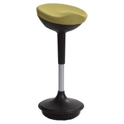 ALBA Haut tabouret Stooly Move Up Vers anis, Base lestée à bascule, réglable en hauteur, assise D35 cm