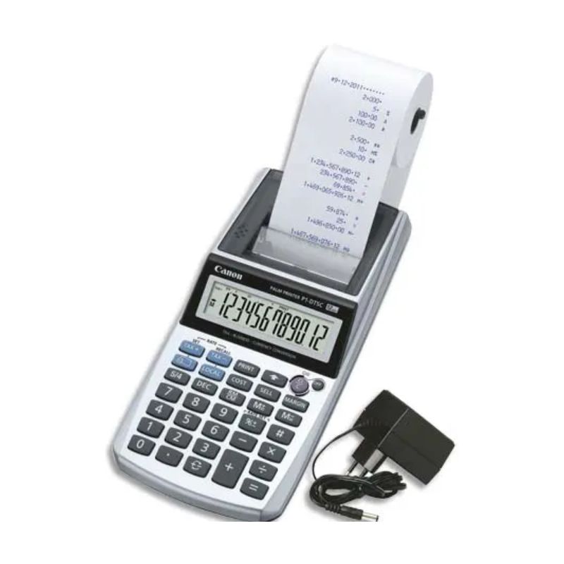 CANON Calculatrice imprimante portable 12 chiffres P1-DTSC II+adaptateur AD11 inclus 2304C002AA