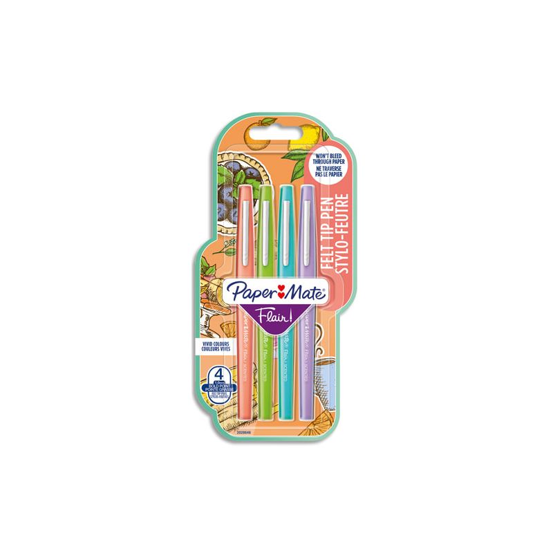 PAPERMATE Blister de 4 feutres Flair Senteur assortis