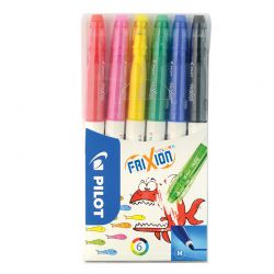 PILOT Etui de 6 crayons FriXion COLORS