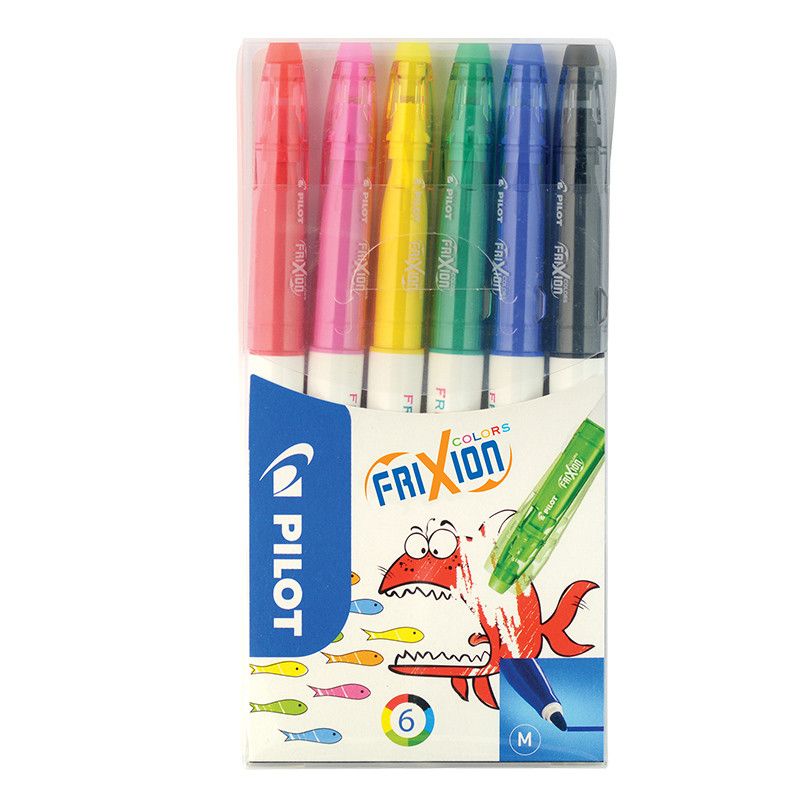 PILOT Etui de 6 crayons FriXion COLORS