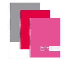 Bloc-notes Oxford etudiants easynotes a4+ ligné 7mm 160 pages reliure  spirale couverture polypro coloris assortis sur