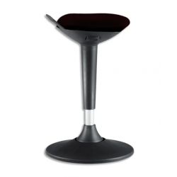 ALBA Tabouret ergonomique Flexy Noir en acier et polypropylène