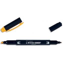 TOMBOW Surligneur MONOEDGE 2 pointes fine/biseautée. Séchage rapide. Coloris jaune doré