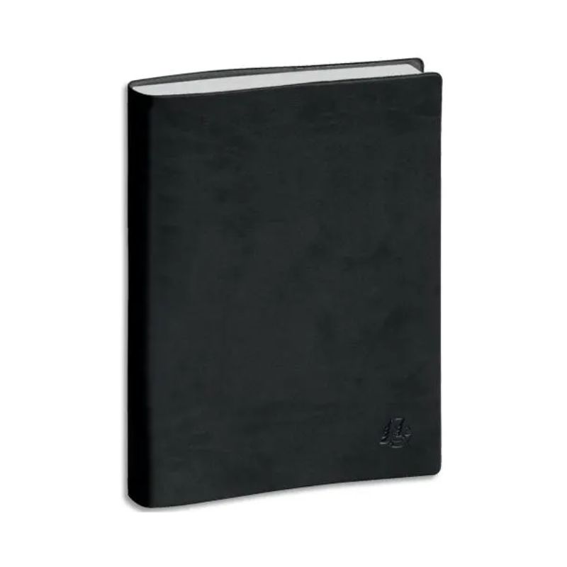 EXACOMPTA Journalier Planifiée 21, 1 jour par page - format 21 x 13,5 cm couverture PVC Noire