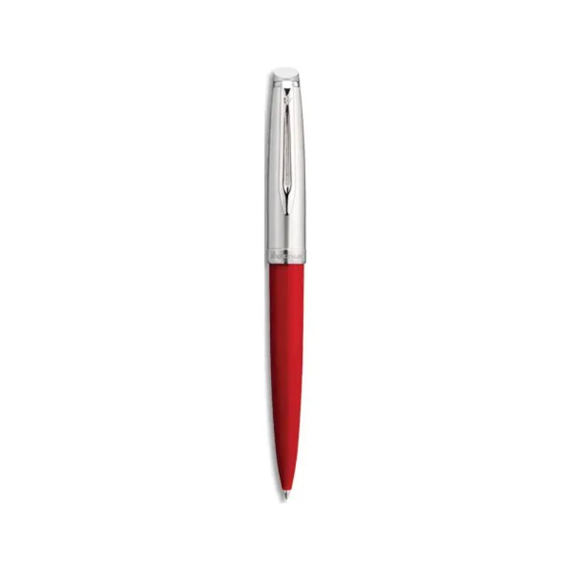 WATERMAN Roller EMBLEME rouge brillant. Pointe fine. Encre noir