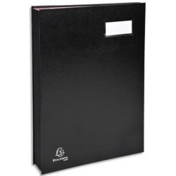 EXACOMPTA Parapheur DIRECTION 24 compartiments couverture plastifiée PVC. Format 24x32cm. Coloris Noir