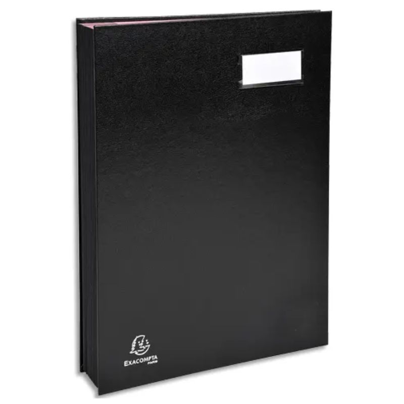 EXACOMPTA Parapheur DIRECTION 24 compartiments couverture plastifiée PVC. Format 24x32cm. Coloris Noir