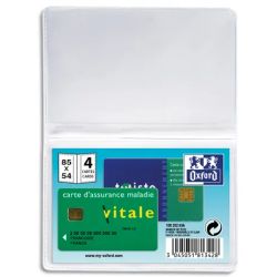 OXFORD Etuis pour 4 cartes de crédit, 6,5 x 19,5 cm, PVC 30/100eme