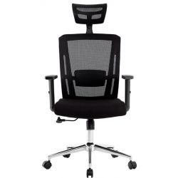 Fauteuil rotatif q-connect ergonomique q-connect appui-tete et dossier ajustables en hauteur.