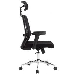 Fauteuil rotatif q-connect ergonomique q-connect appui-tete et dossier ajustables en hauteur.