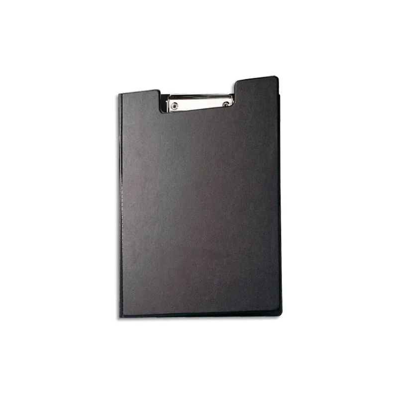 MAUL Porte-bloc à rabat A4 en PVC avec pince métal. Pochette intérieure/porte-stylo. Coloris noir