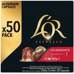 L'OR Espresso 50 Capsules de café splendente N°7