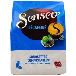 SENSEO Paquet de 40 dosettes de café moulu Décaféiné 277g, environ 6,9g par dosette