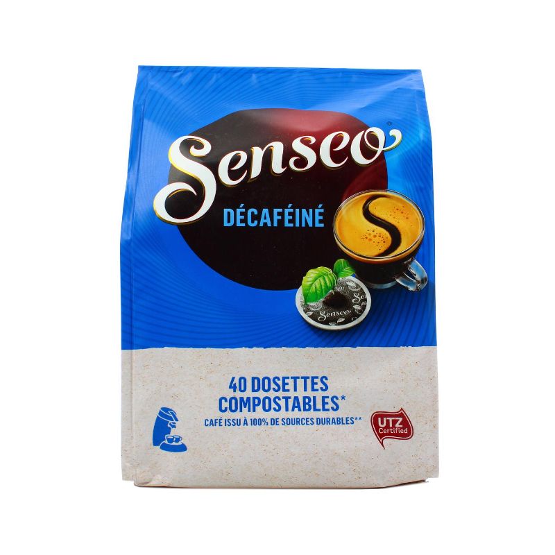 SENSEO Paquet de 40 dosettes de café moulu Décaféiné 277g, environ 6,9g par dosette