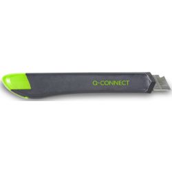 Cutter q-connect plastique corps abs lame 18mm frein sécurité