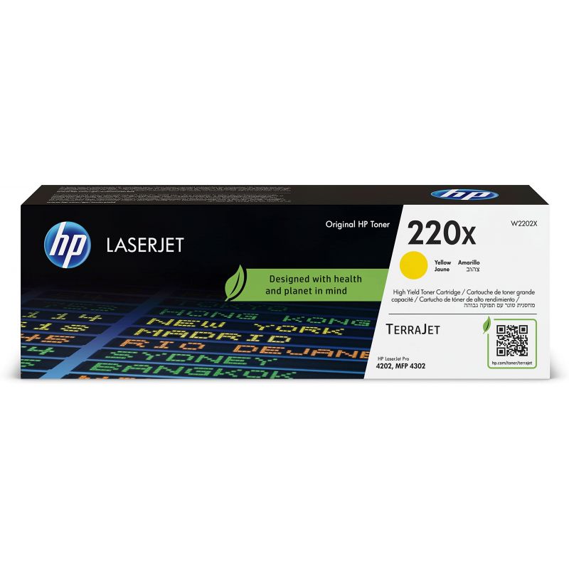 HP Cartouche Laser HP 220X Jaune Authentique